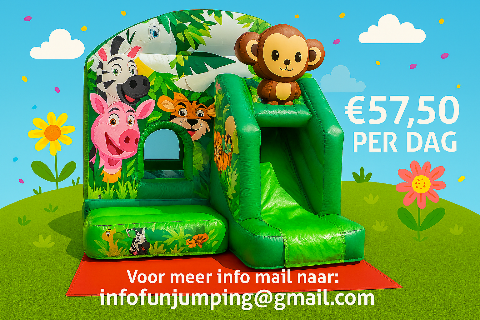 jungle springkussen